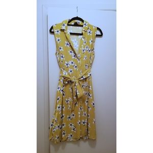 Ann Taylor Yellow Floral Dress